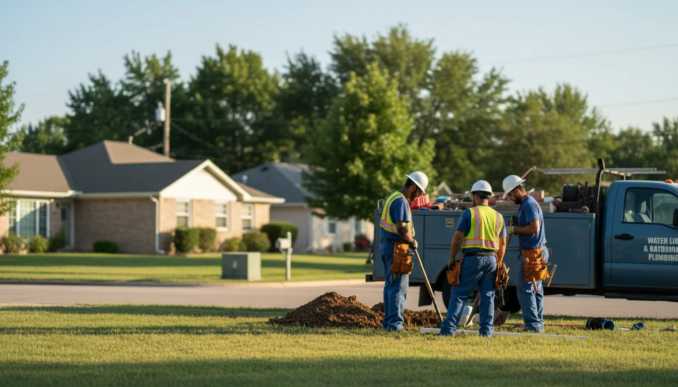 Residential water line and bathroom plumbing service in Mcdonald, OH